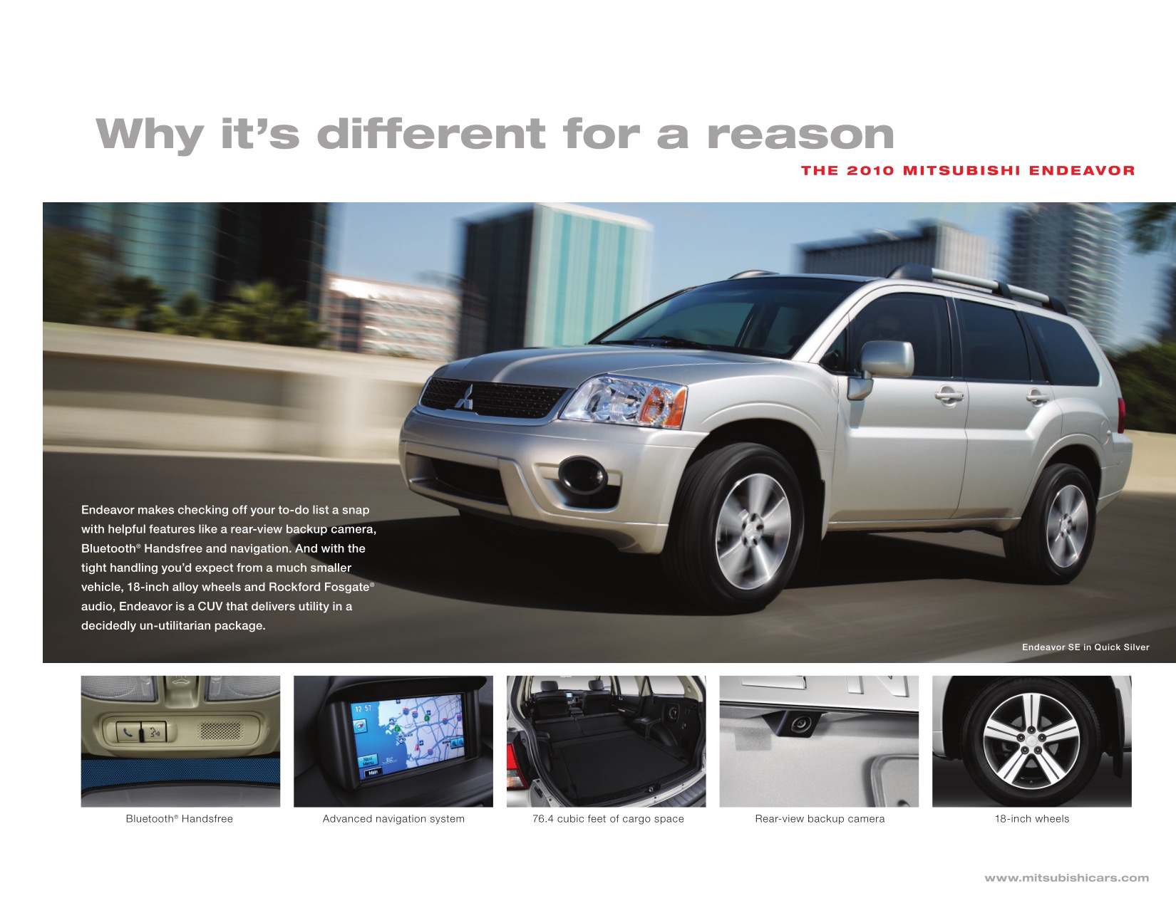 2010 Mitsubishi Endeavour Brochure Page 3